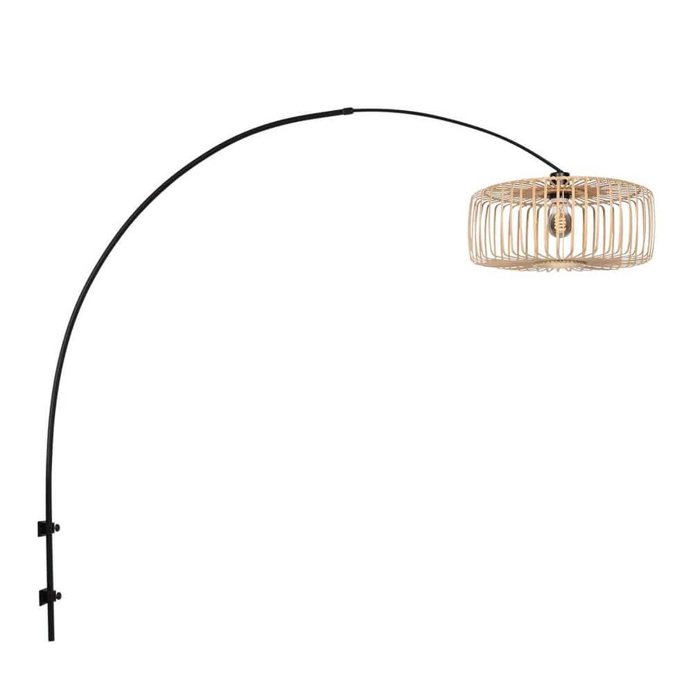Black wall lamp Sparkled Light bamboo