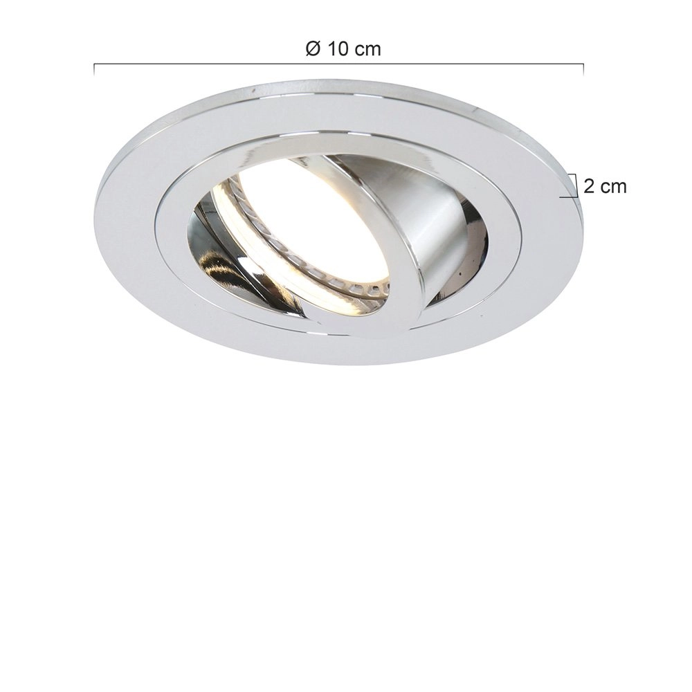 Recessed spotlight Round 10cm metallic grey Steinhauer 8712746113532