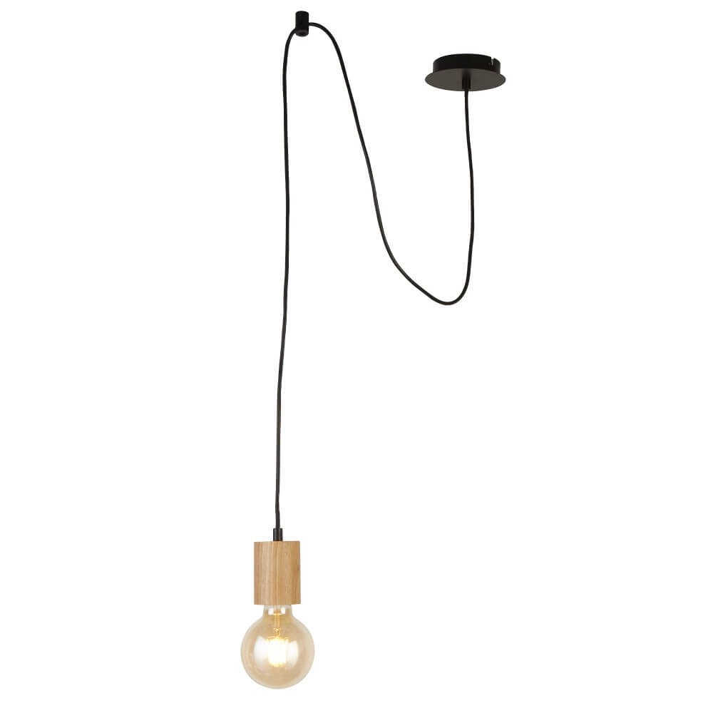 Wooden pendant lamp Spinny