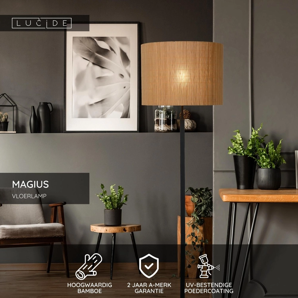 Floor lamp Magius Rattan Lucide 5411212031327