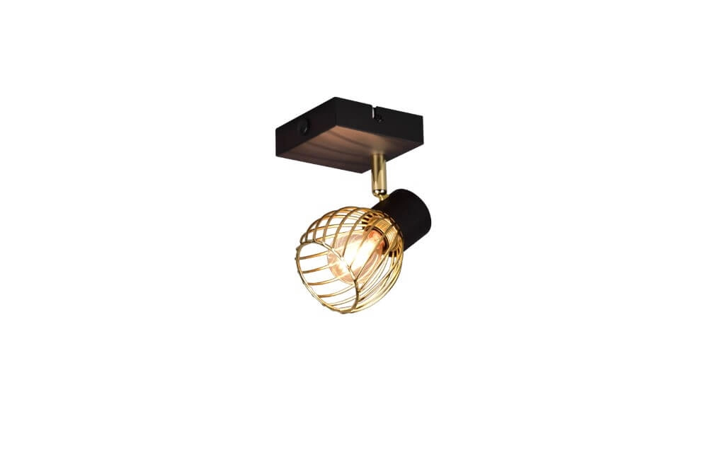 Design wall lamp Ardon black with gold Trio 4017807560886