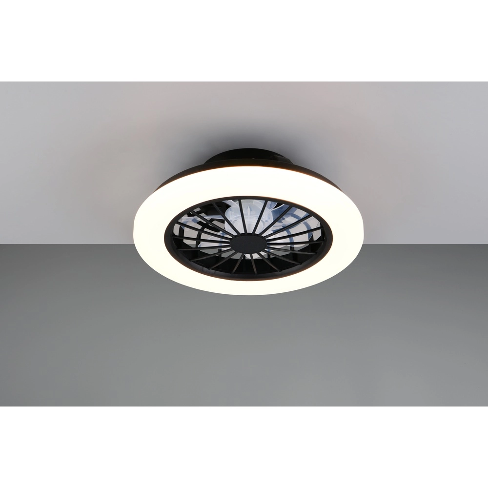 Ceiling fan Rotsund black Ø 38cm