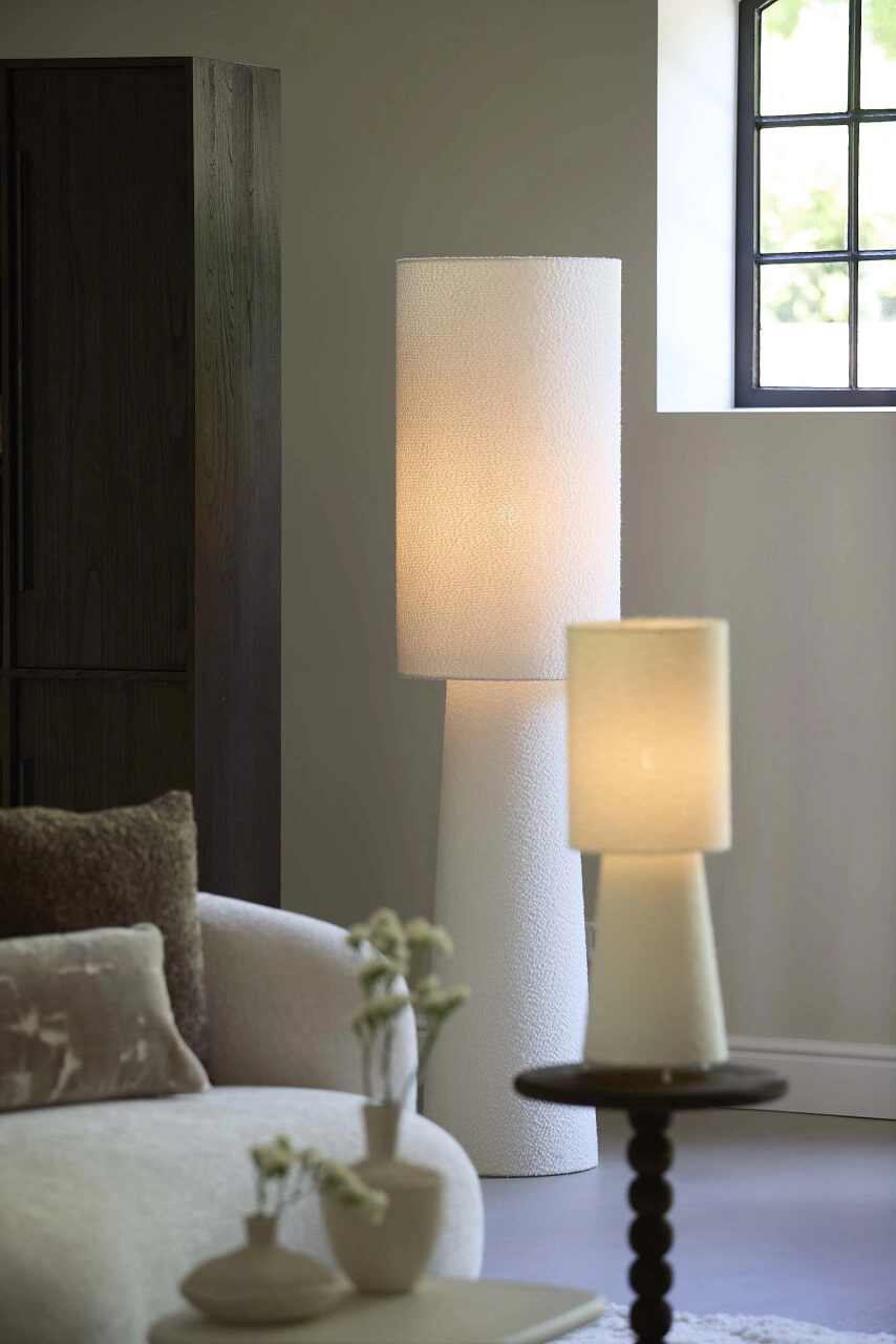Teddy floor lamp Micky white Ø 40cm Light & Living 8717807712563
