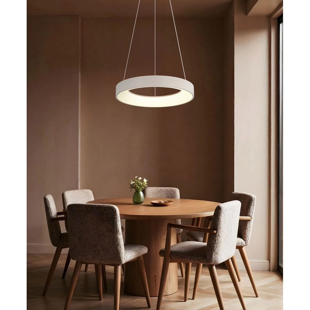 Modern pendant lamp Gallegos sand brown Ø 50cm Globo 9007371569960