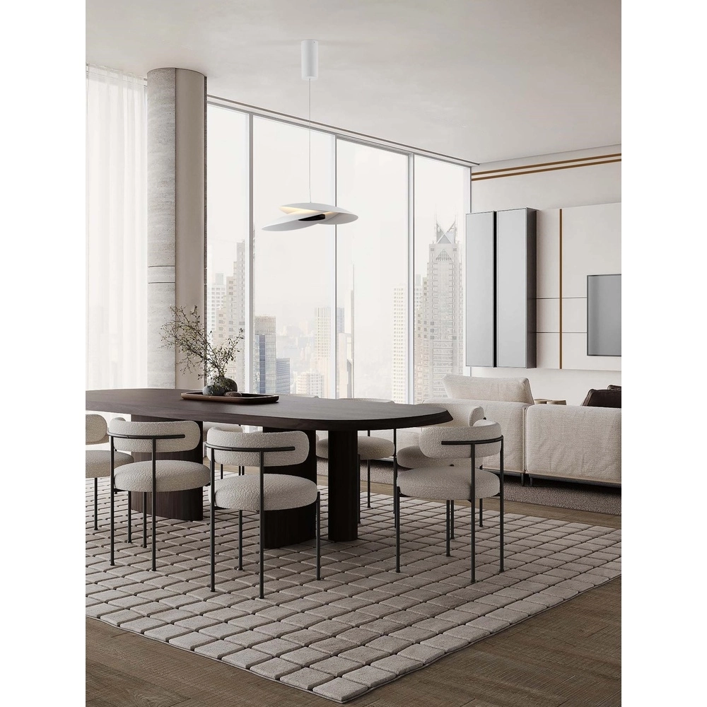 Pendant lamp Olea design white Ø 48cm Lyora 5212017456960
