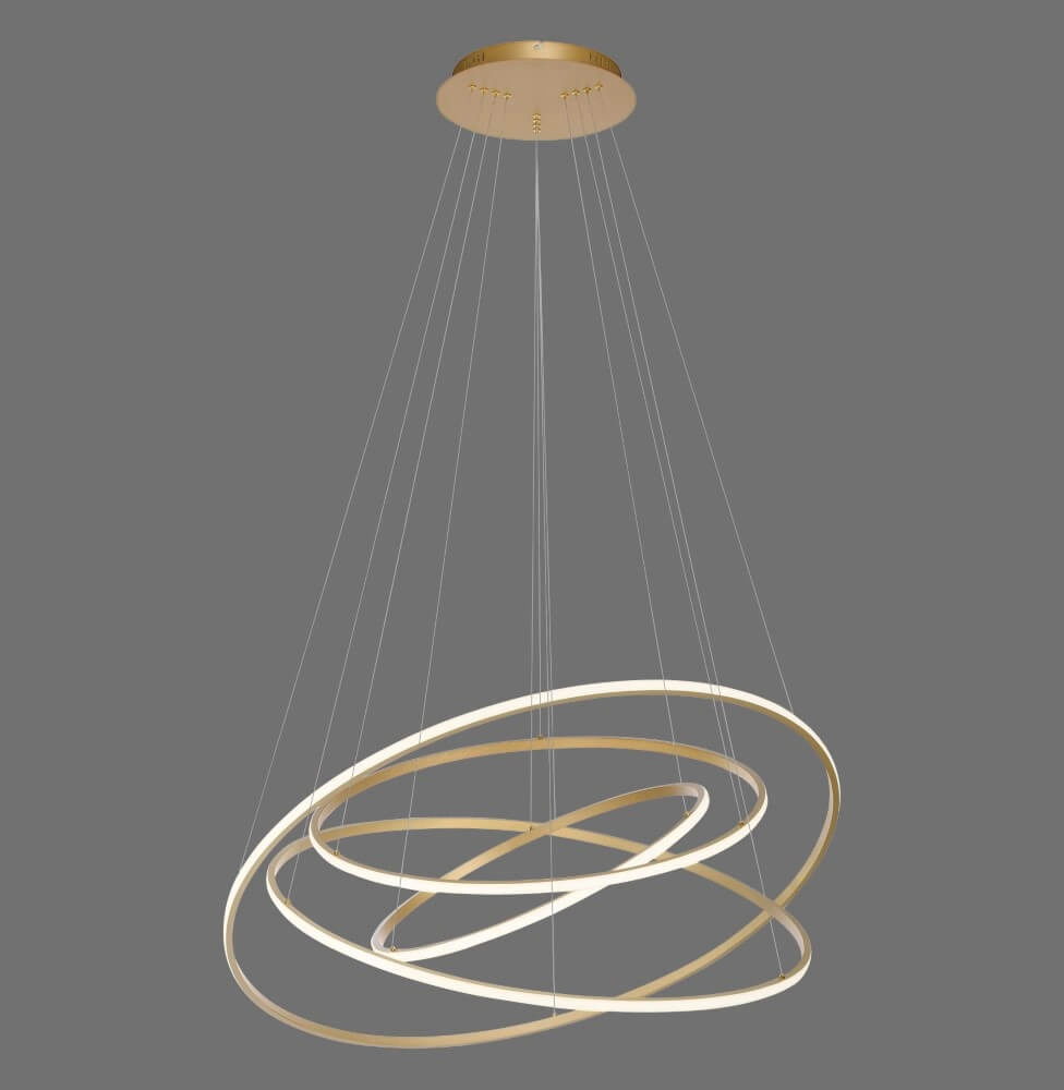Modern pendant lamp Tessara brass Paul Neuhaus 4012248372661