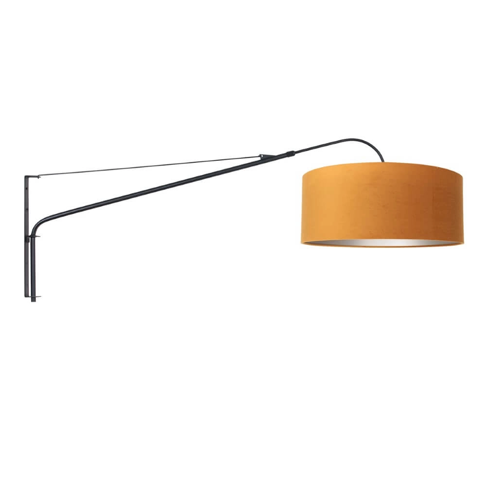 Black wall lamp Elegant Classy with gold velvet
