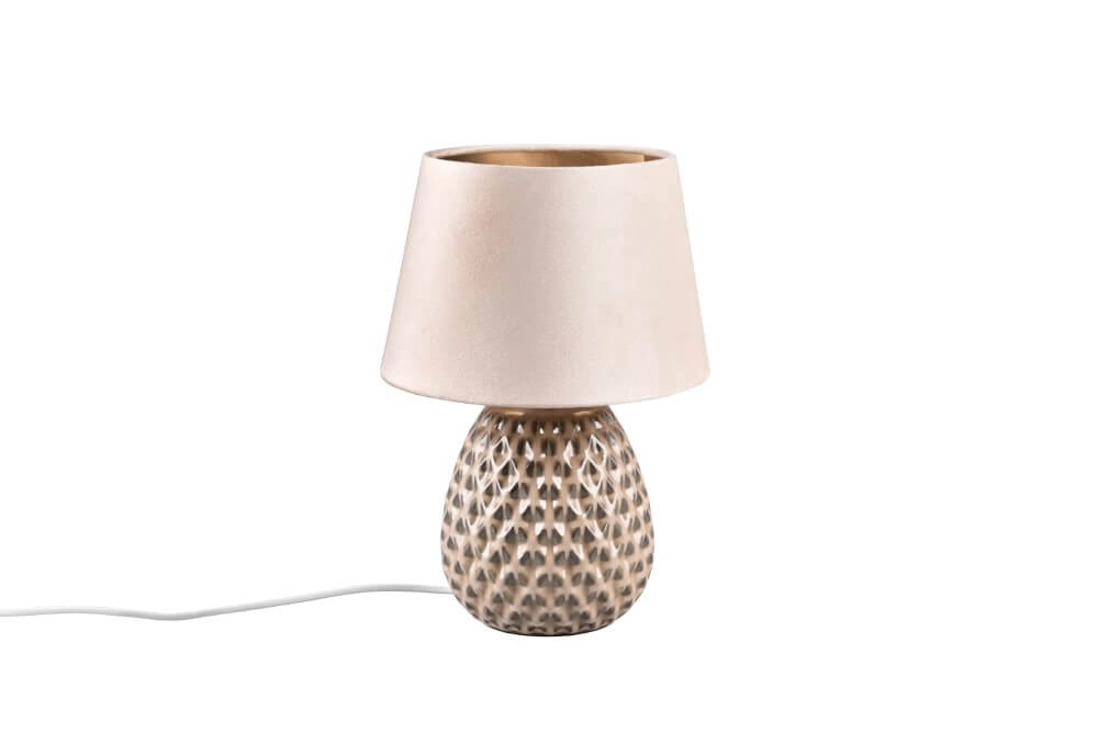 Brown table lamp Ariana with taupe shade M