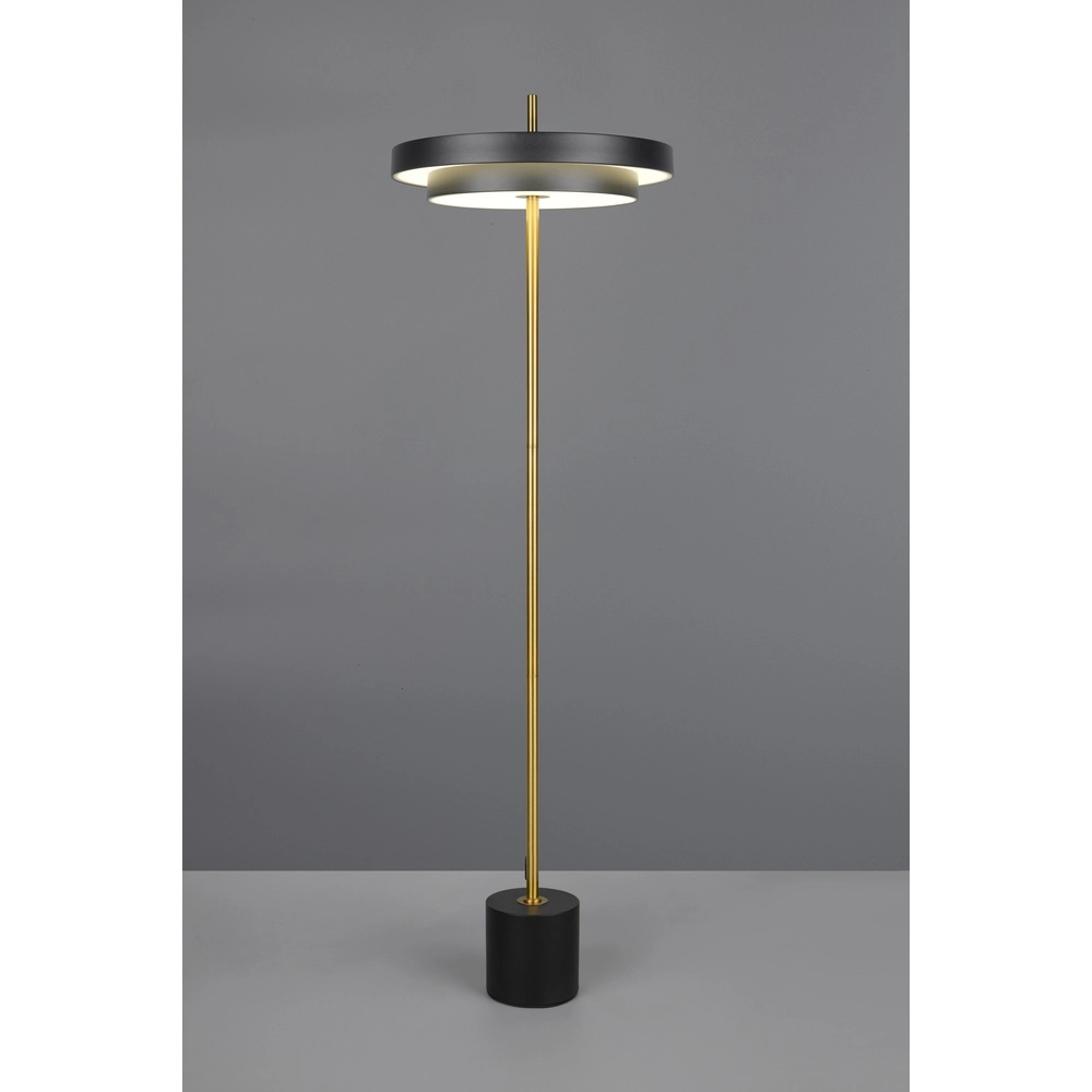 Modern floor lamp Keaton black with gold Trio 4017807655926