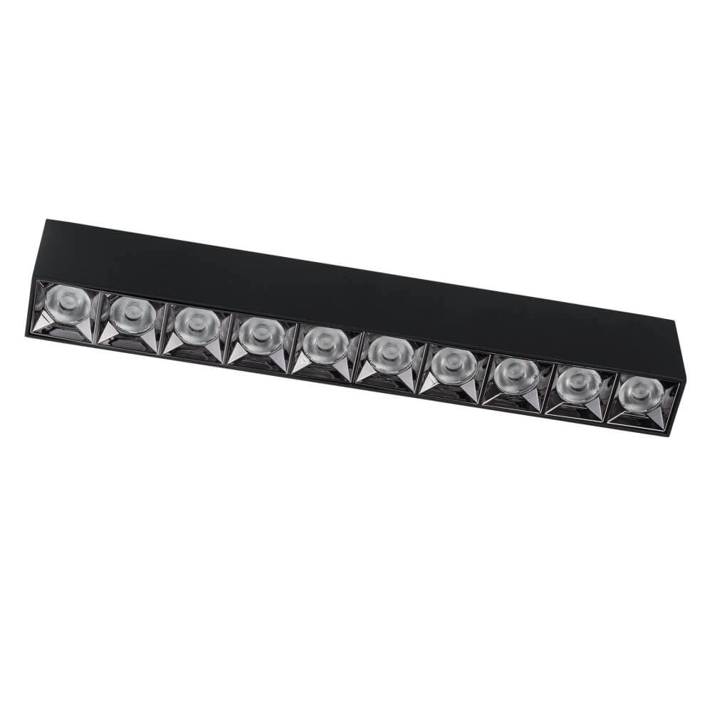 Black surface-mounted spotlight Midi Led 10x1 LEDs - 3000K
