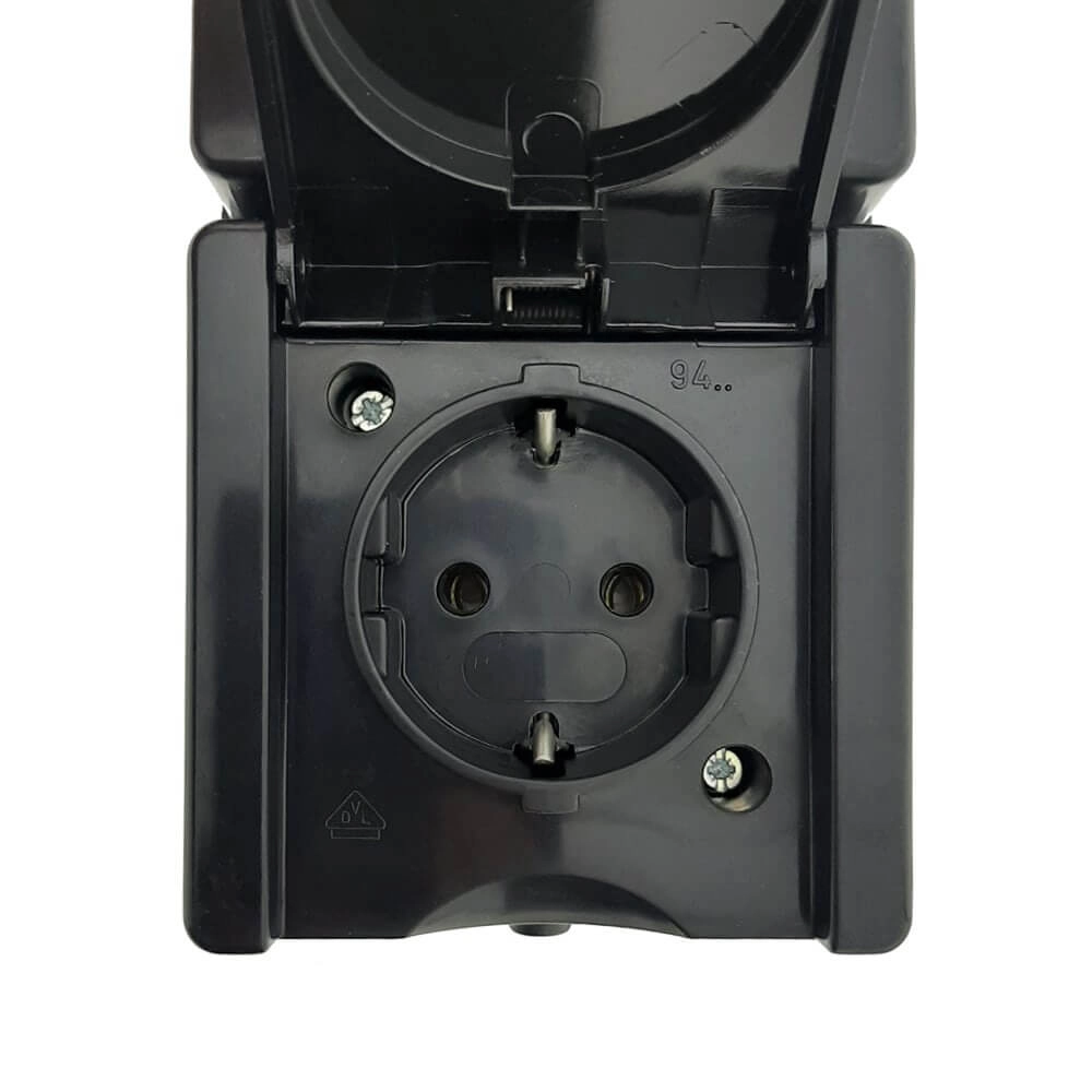 Socket and switch ProAQA black Lyora 4008224658942