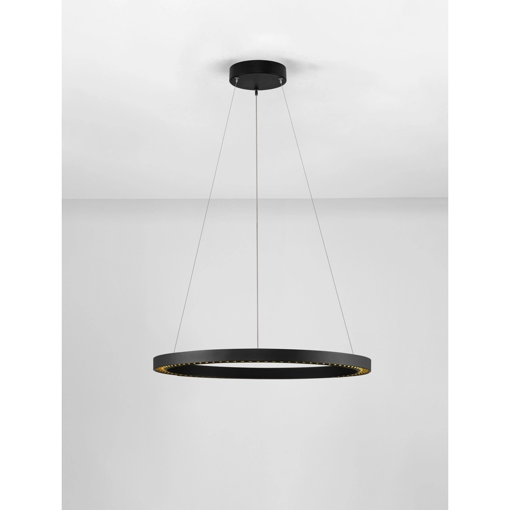 Round pendant lamp Deos black