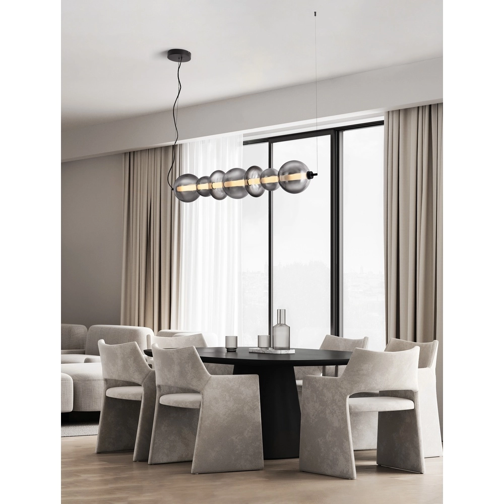 Pendant lamp Bally Smoke glass horizontal Lyora 5212017449184