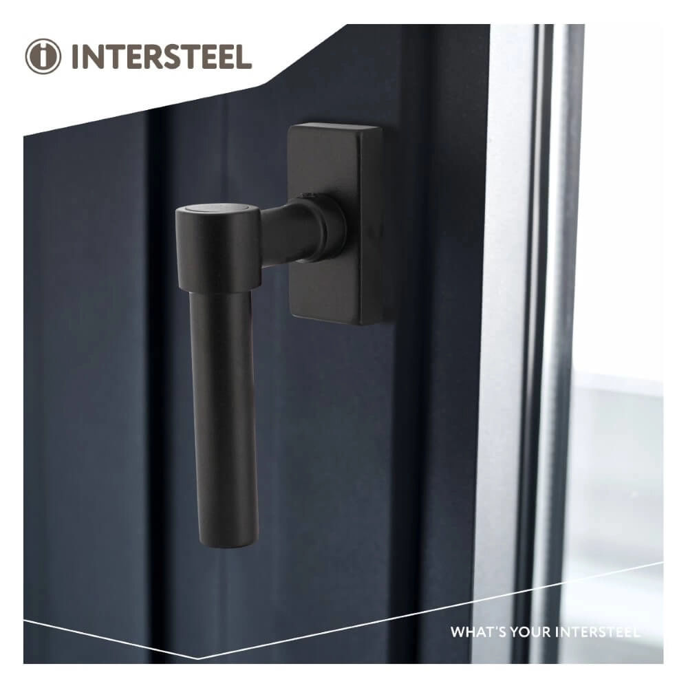 Window handle L-shape Ventra Rectangular rosette black Intersteel 8714186562215
