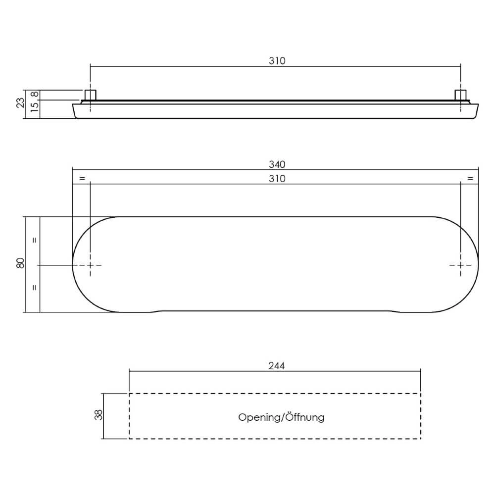 Mailbox Posta oval concealed stainless steel Intersteel 8714186122341