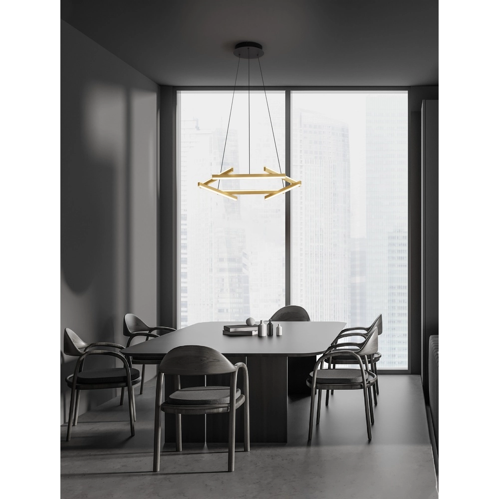 Pendant lamp Hyde black with gold Lyora 5212017446206