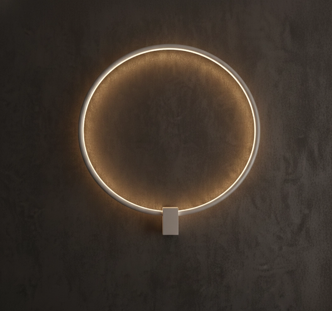 Round wall lamp Cercio white
