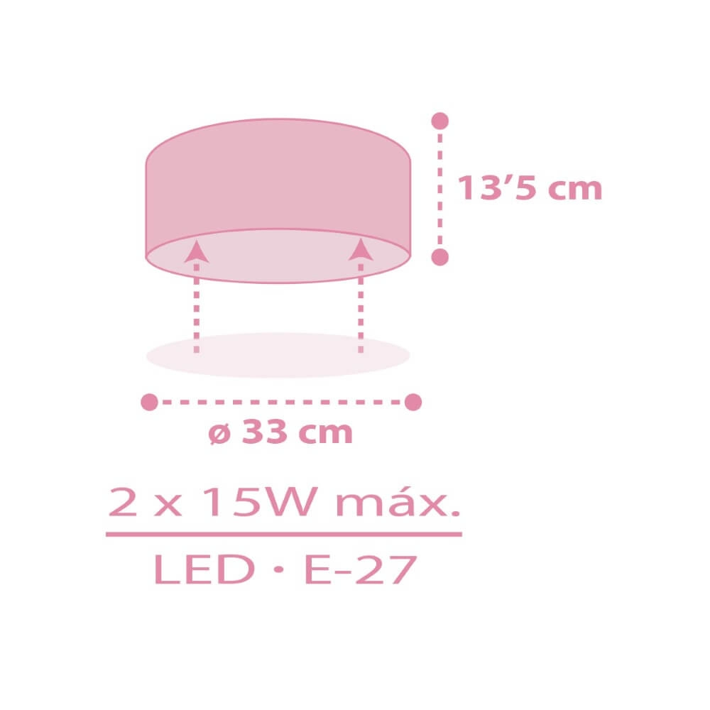 Children's ceiling lamp Color Light Ø 33cm - pink Dalber 8420406003214