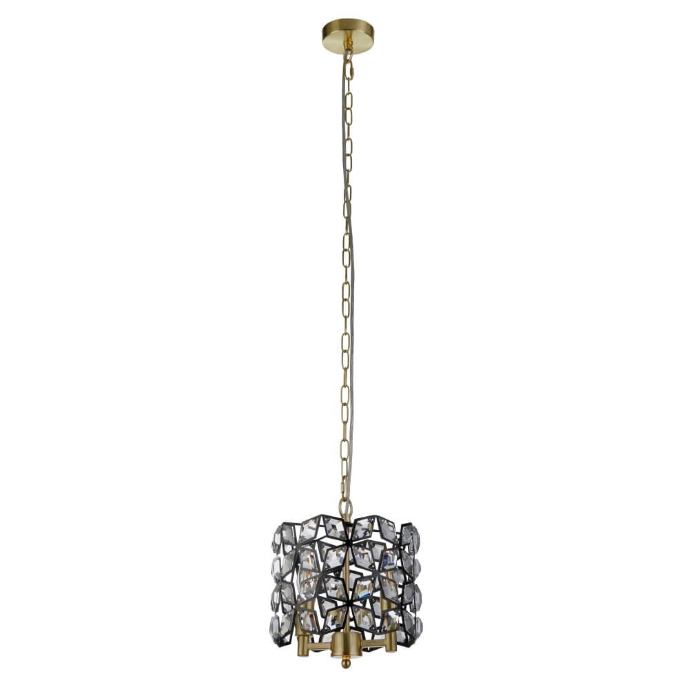 Gold hanging lamp Iris Ø 25cm Searchlight 5053423243627