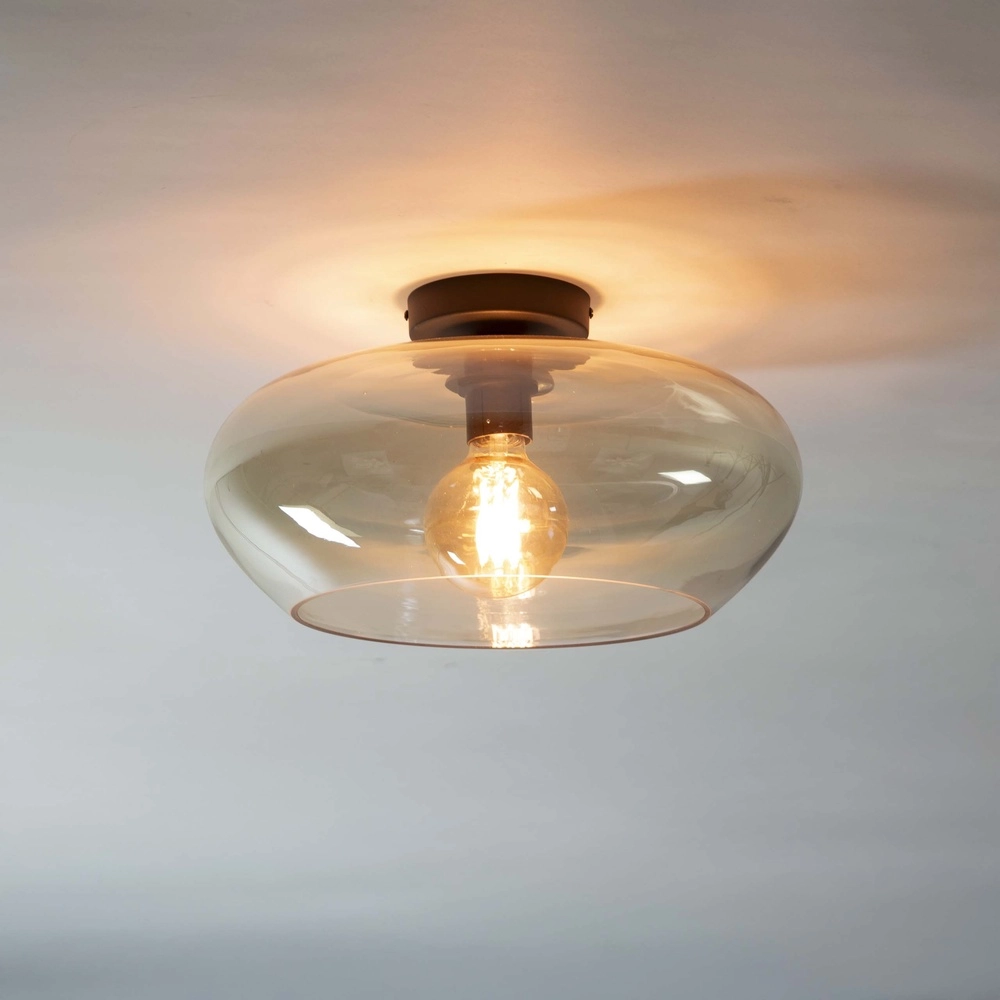 Glass ceiling lamp Elevate Ø 40cm - amber glass