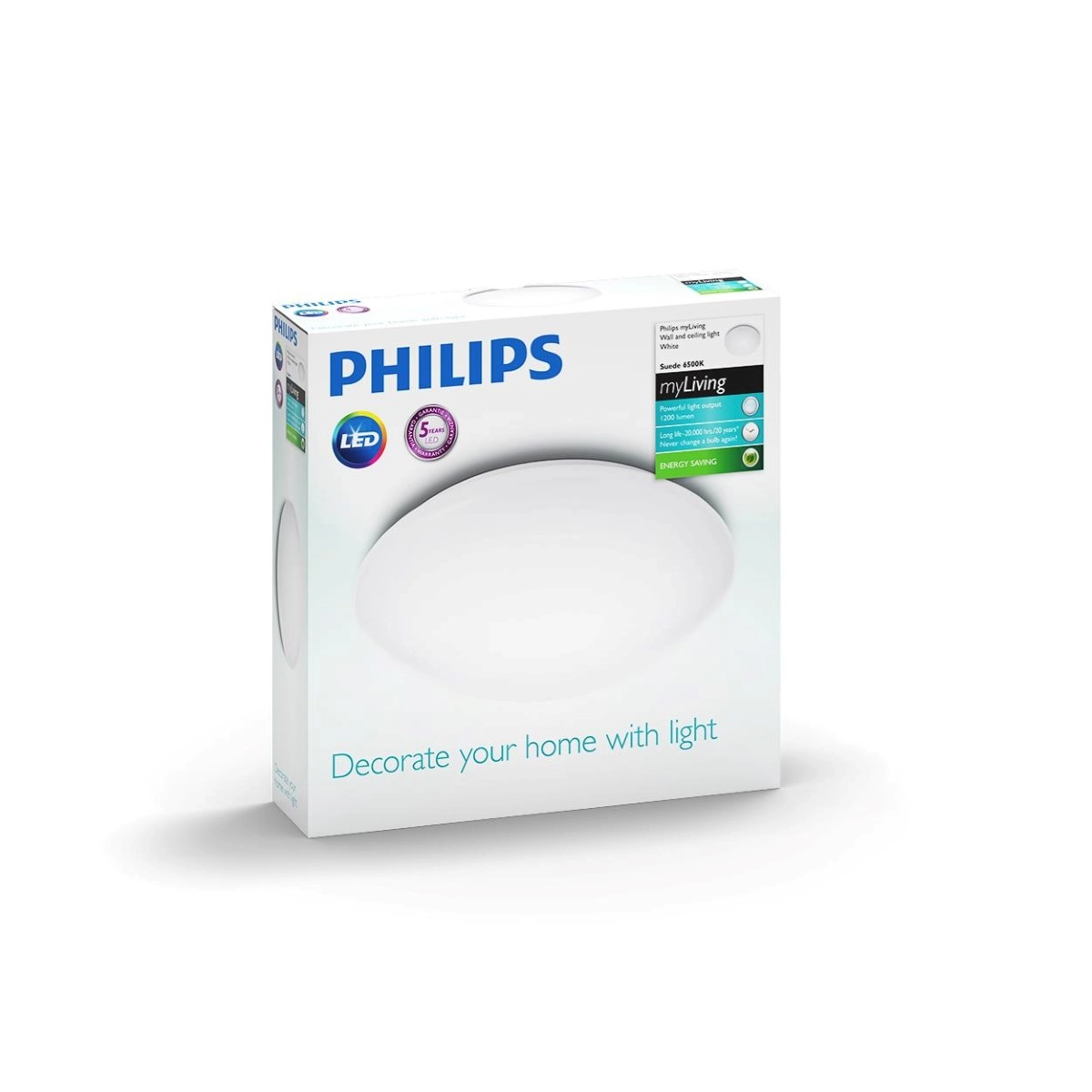 Ceiling light Suede Ø 28cm 6500K Philips 8718696163580