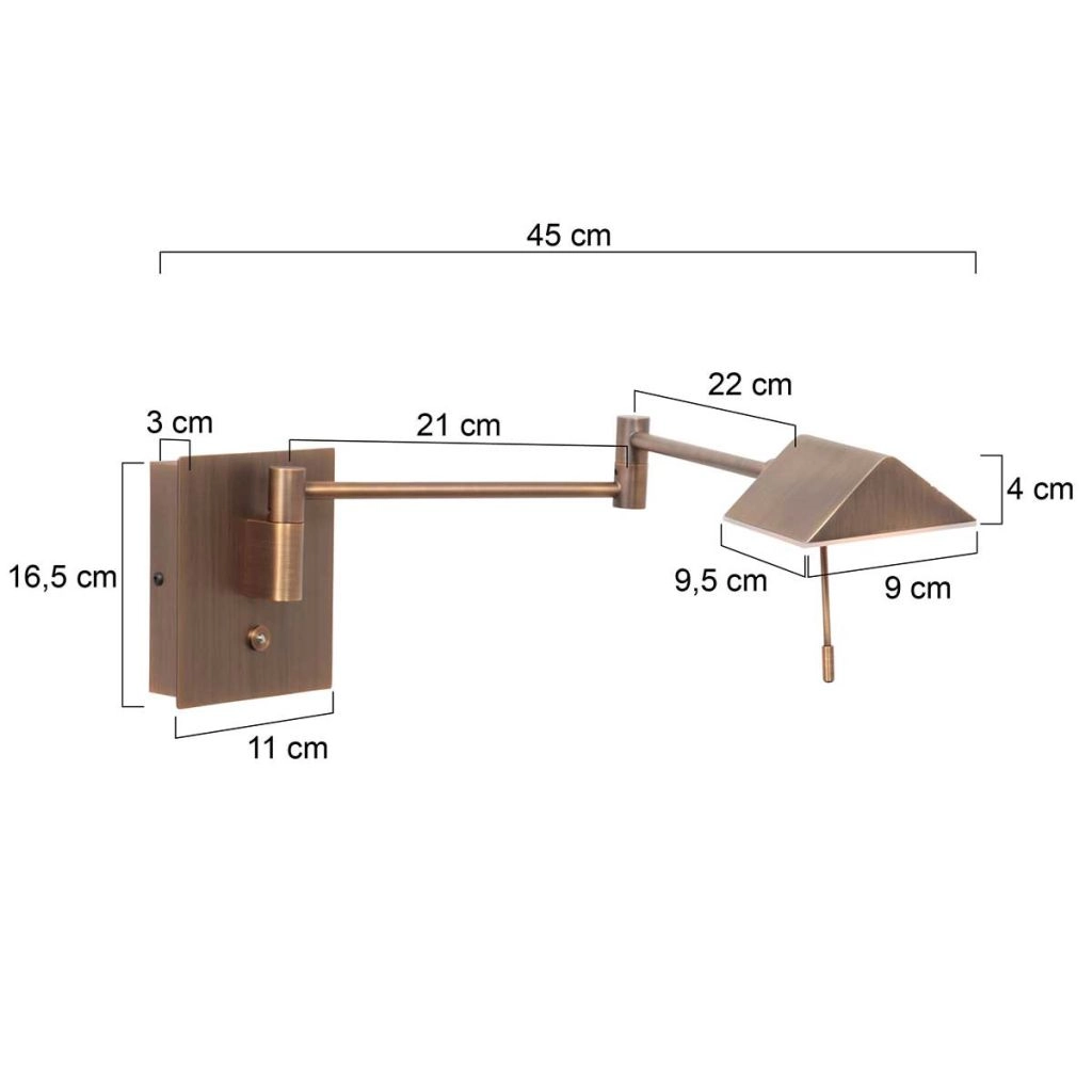 Wall reading lamp Retina bronze Steinhauer 8712746165081