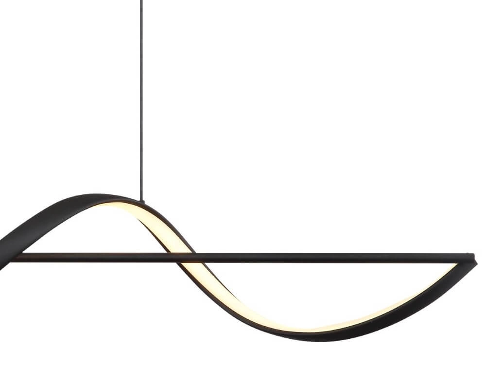 Wavy pendant lamp Violino Black design Globo 9007371446117