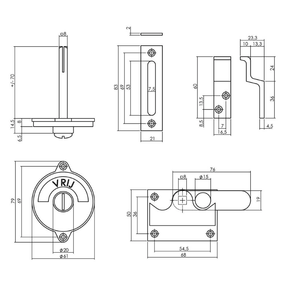 Toilet transfer Tira flat nickel Intersteel 8714186473092