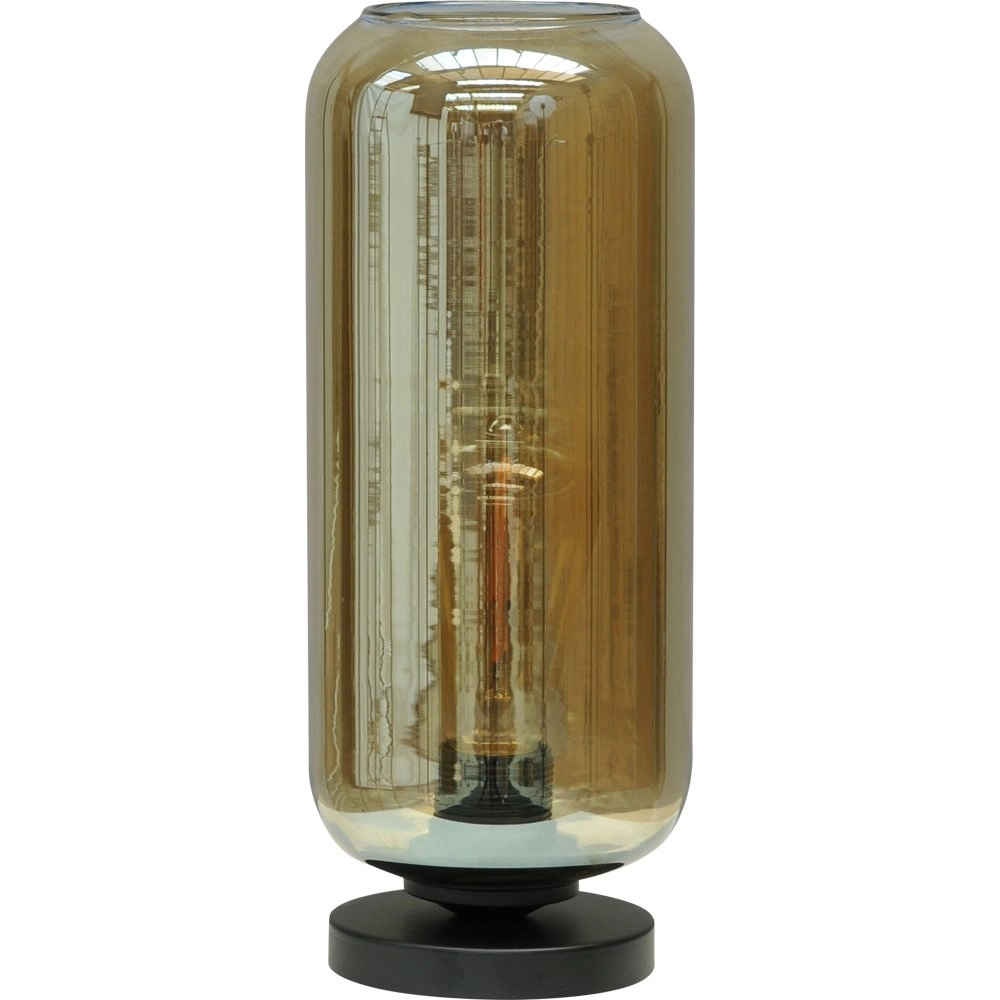 Table lamp Quinto Smoke with smoke cylinder glass Masterlight 8718121216553