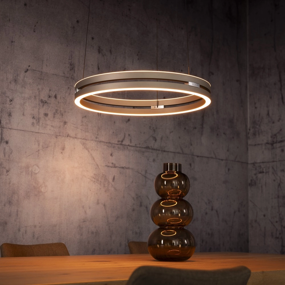 Office pendant lamp Pure E-Loop bronce - Ø 50cm Paul Neuhaus 4012248398357