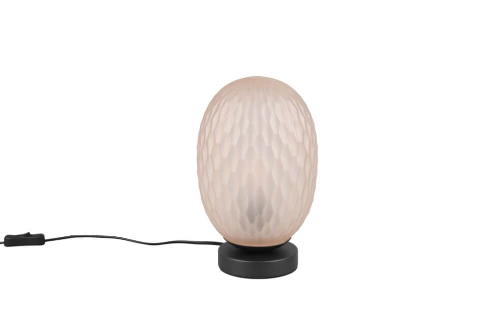 Table lamp Facette with ribbed amber glass Trio 4017807627886