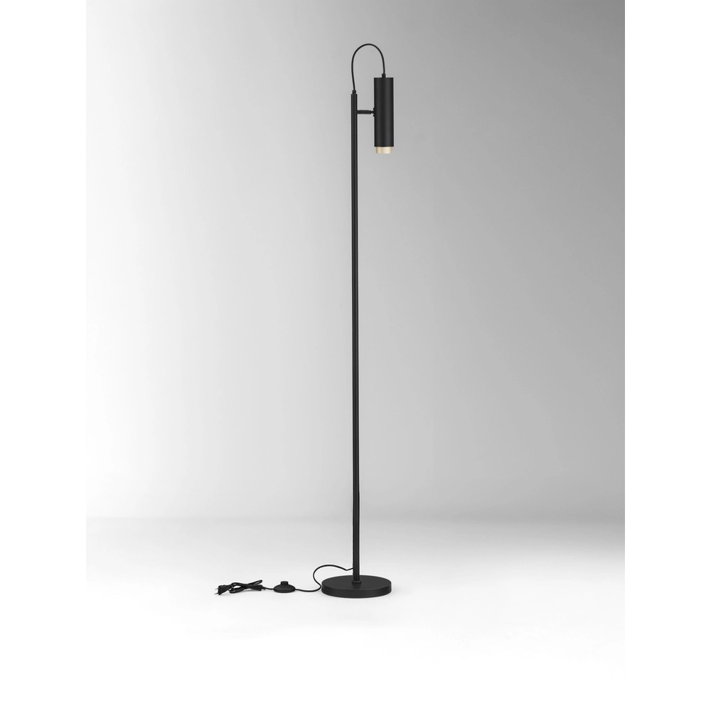Reading lamp Nessi black with gold Lyora 5212017475220
