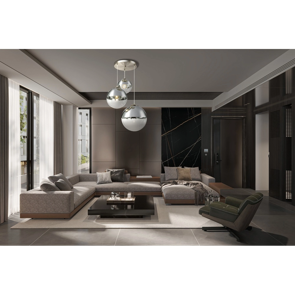 3-light pendant lamp Varus nickel Globo 9007371383443