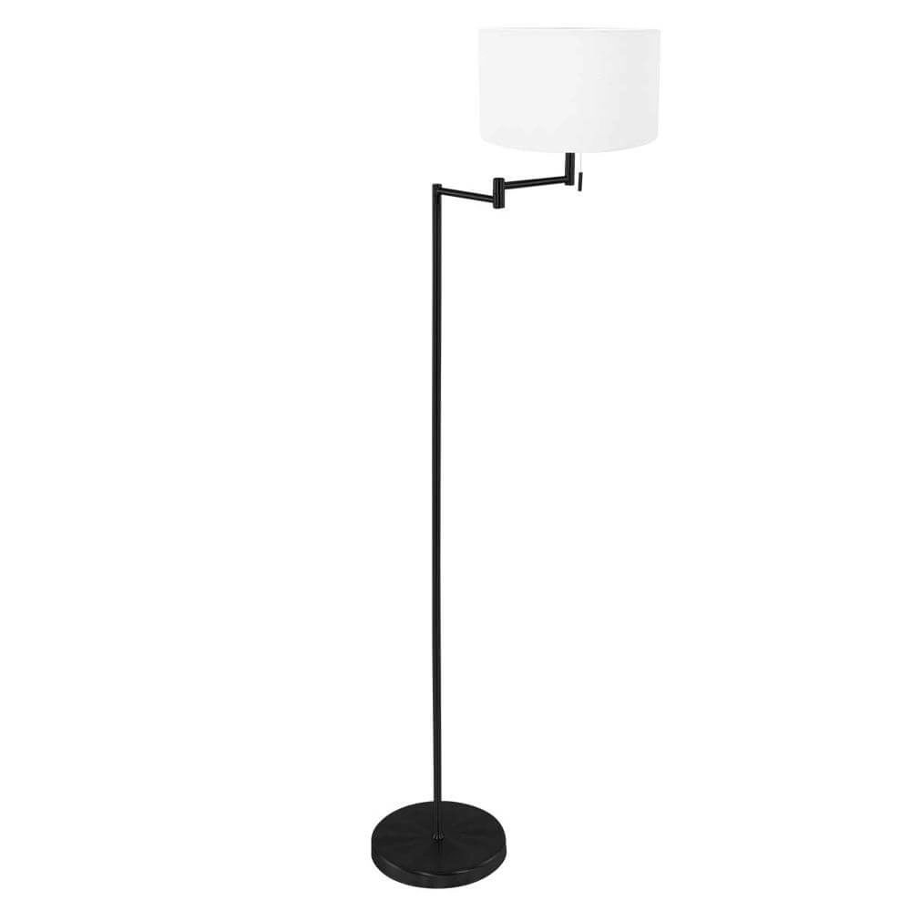 Floor lamp Bella black with white hood