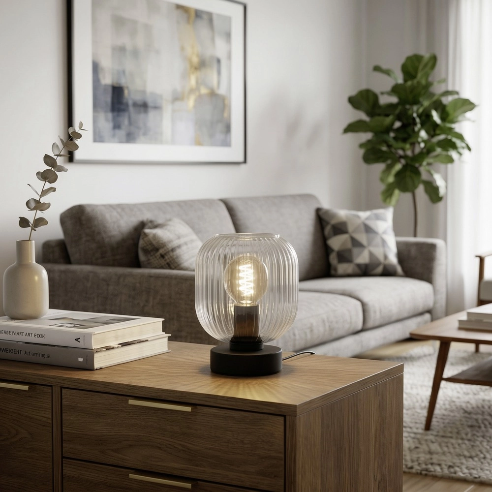 Design table lamp Dasmina black Ø 20cm