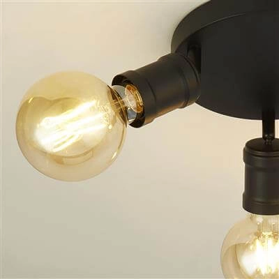 Ceiling lamp Dance Disk 3-light black Searchlight 5053423188706