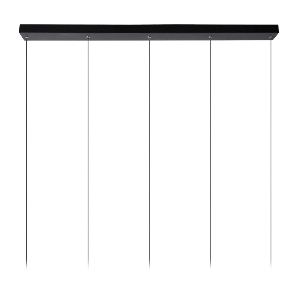 5-light design pendant lamp Tubule Black Lucide 5411212241870