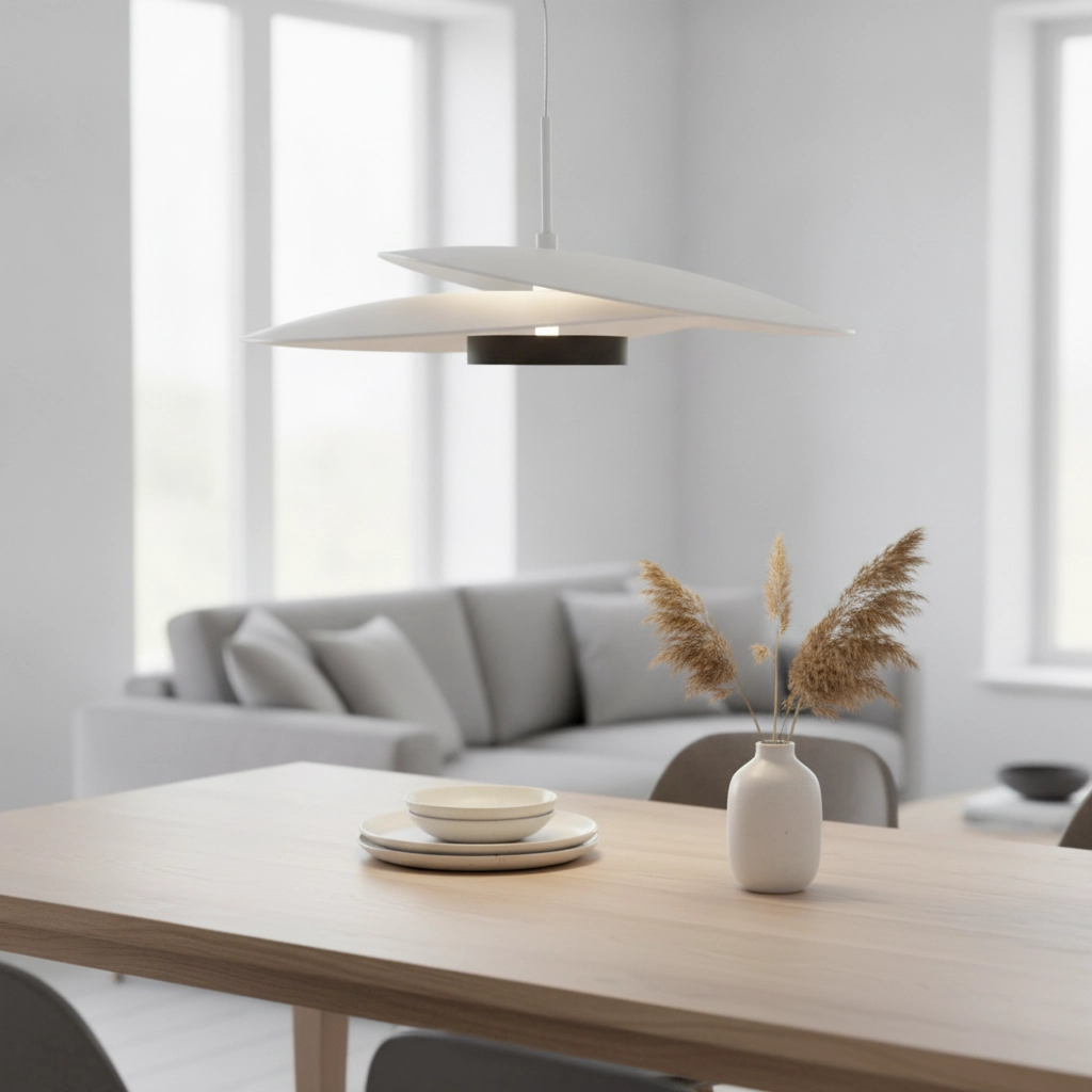 Pendant lamp Olea white design Ø 35cm