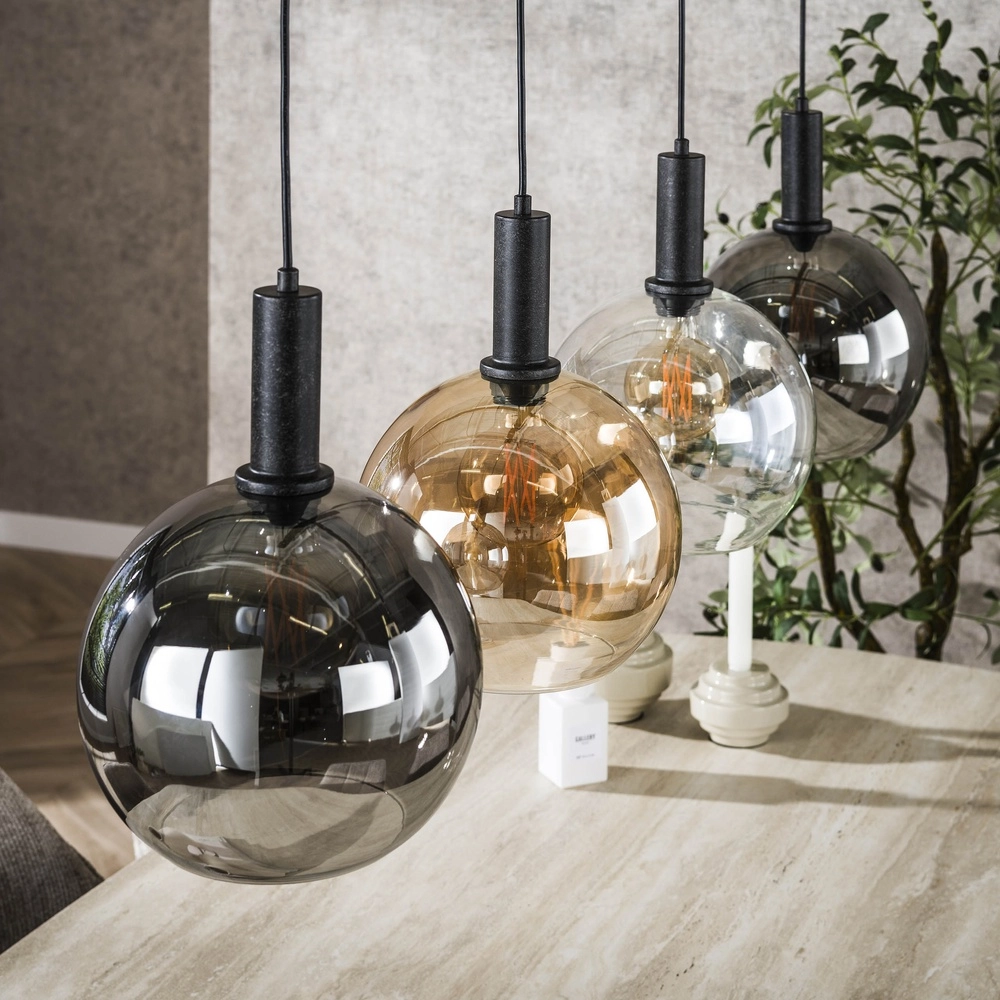 Glass pendant lamp Sfera 4x Ø 25cm - coloured glass Lyora 8716803512375