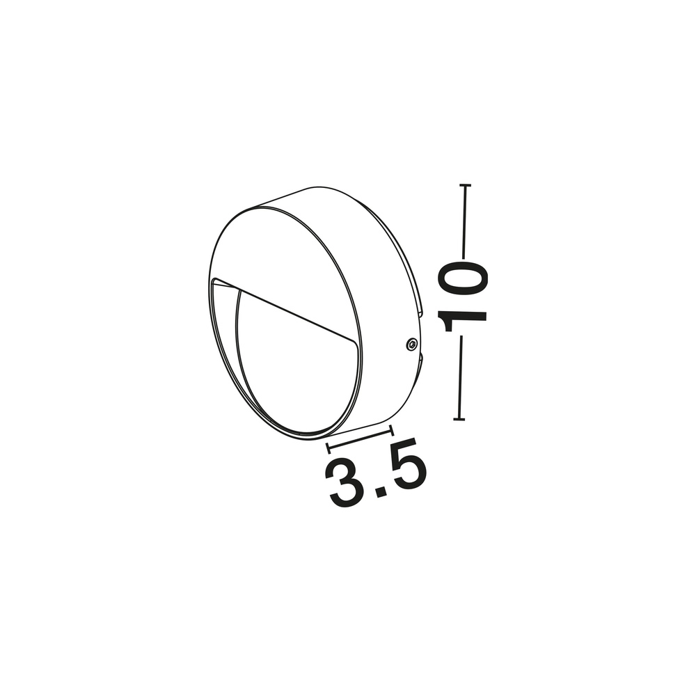 Round wall lamp Sete Black Lyora 5212017497925