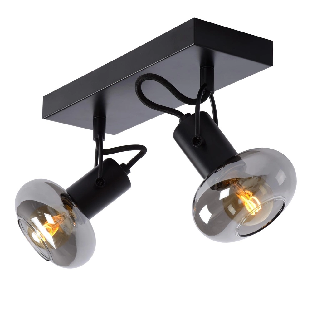 Ceiling lamp Madee 2-light black Lucide 5411212176783
