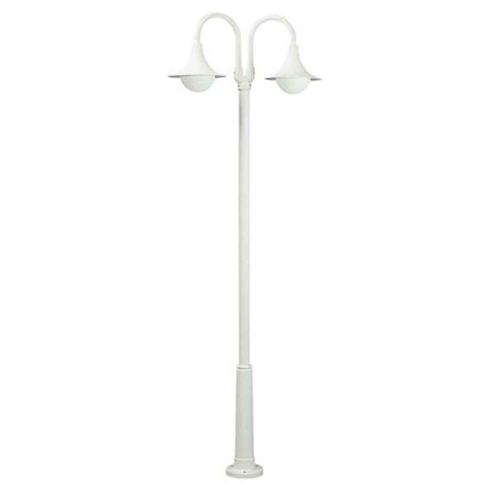 Outdoor lamppost Lanor 2-light - white