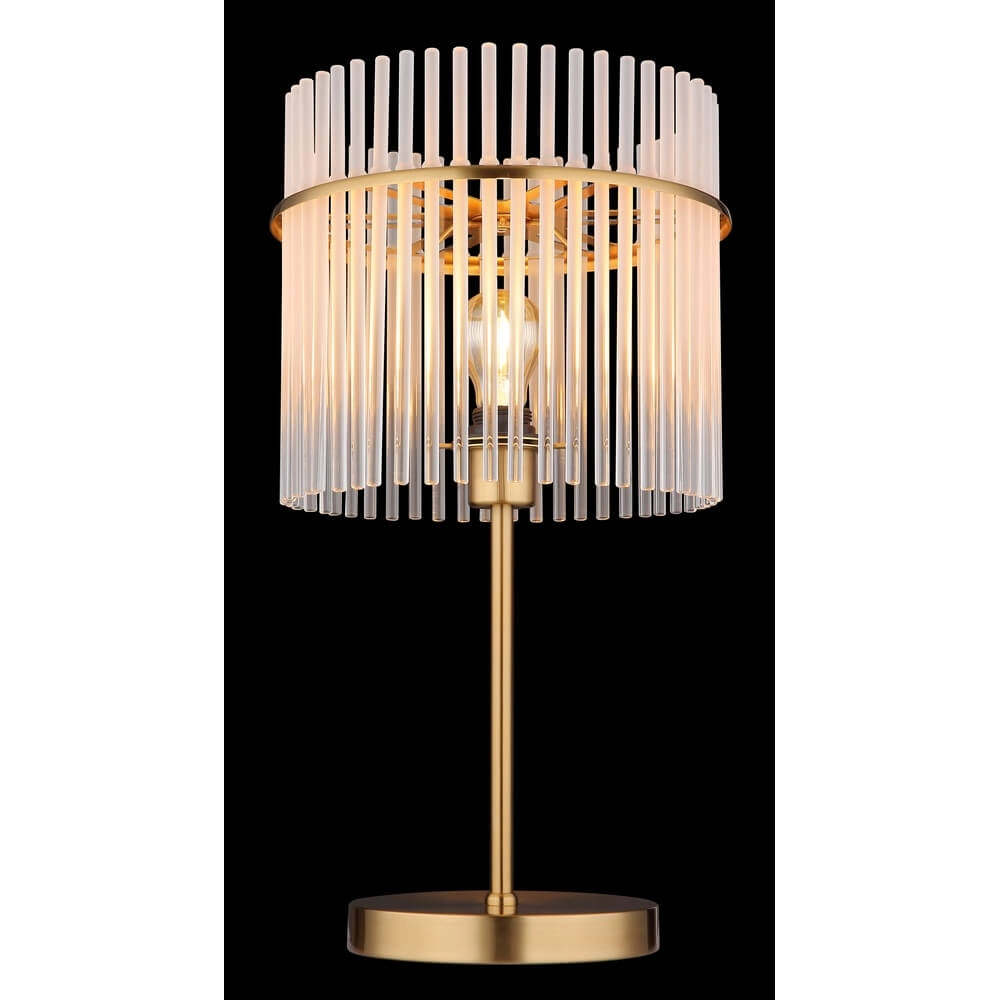 Golden table lamp Gorley with glass Ø 30cm Globo 9007371475018