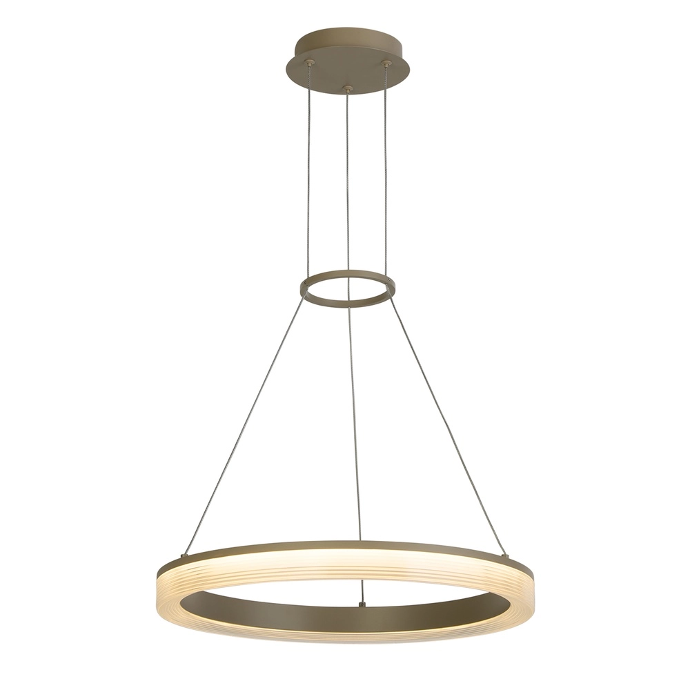 Design pendant lamp Lumen Rings sand brown Ø 45cm