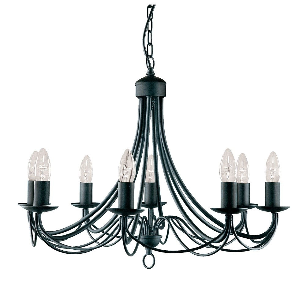 Black chandelier Maypole 8-light