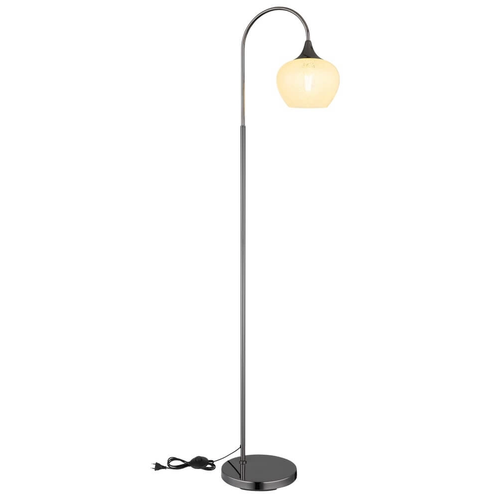 Anthracite floor lamp Maxy with white glass single Globo 9007371459186