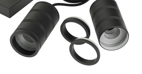 Triple Pendel Cord Beam 3-light 40cm black Circle 8712879143802