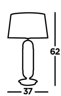 Table lamp Jazz black with gold Searchlight 5053423193045