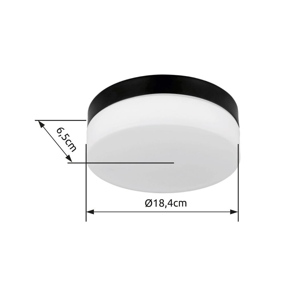 Design ceiling light Vranos black for outdoor use Ø 18.4cm Globo 9007371434763