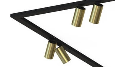 Golden ceiling spotlight Mono 8x GU10 Lyora 5903139775595